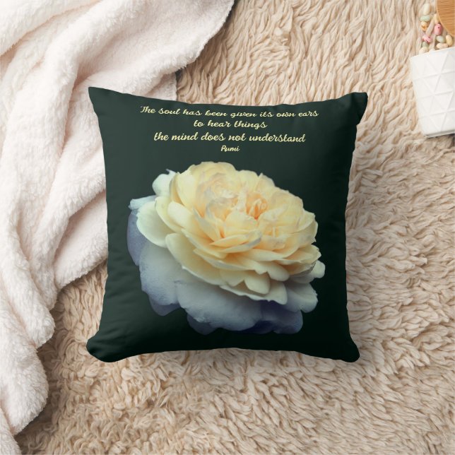 Coussin Soul And Mind Rumi Inspirational Quote  (Couverture)