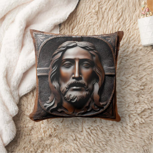 Coussin Soulagement artistique de Jésus dans les tons Brow