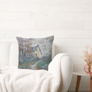 Coussin "Soupe de citrouille - Un cottage anglais"