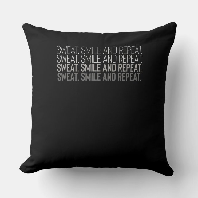 Coussin Sourire à la sueur Répéter la condition physique M (Recto)