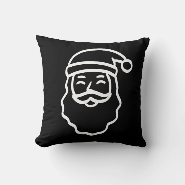 Coussin Sourire avec le Père Noël (Recto)