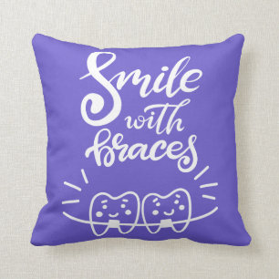 Coussin Sourire avec les dents de sourire des croisillons