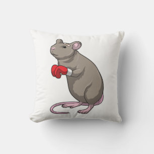 Coussin Souris à Boxing avec gants de Boxing