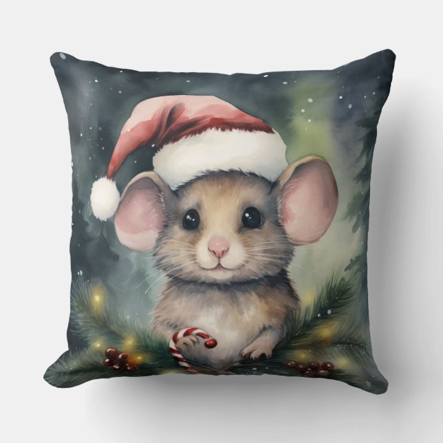 Coussin Souris de Noël (Recto)