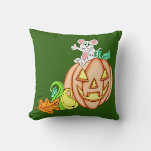 Coussin Souris Halloween Et Citrouille