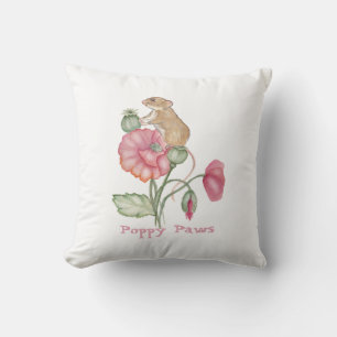 Coussin Souris mûre en floraison sur le pavot