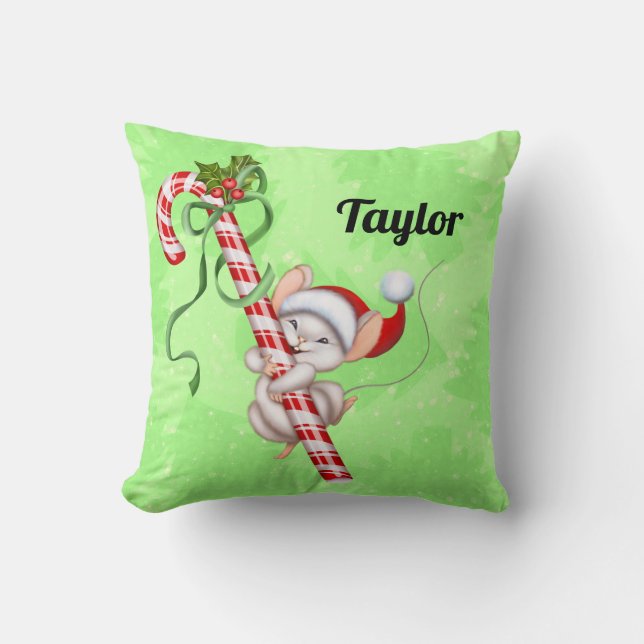 Coussin Souris sucre de canne Ajouter un nom / Salutation  (Recto)