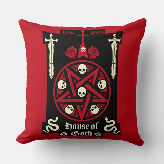 Coussin Sous-culture gothique Post Punk (Recto)