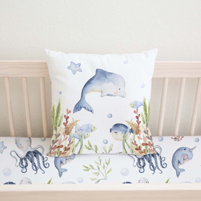 Coussin Sous la mer Décor de la Nourriture, Dauphin (Créateur téléchargé)