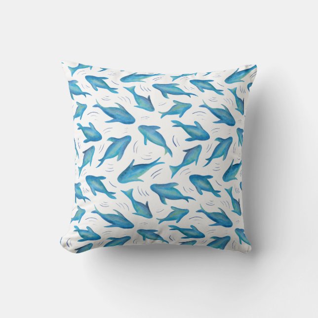 Coussin Sous la mer enfants requin de l'océan (Recto)