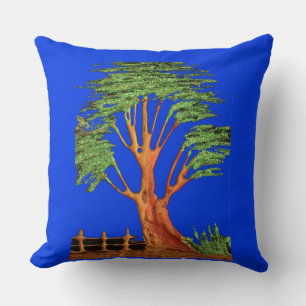 Coussin Sous le ciel bleu : La collection de l'arbre d'aca