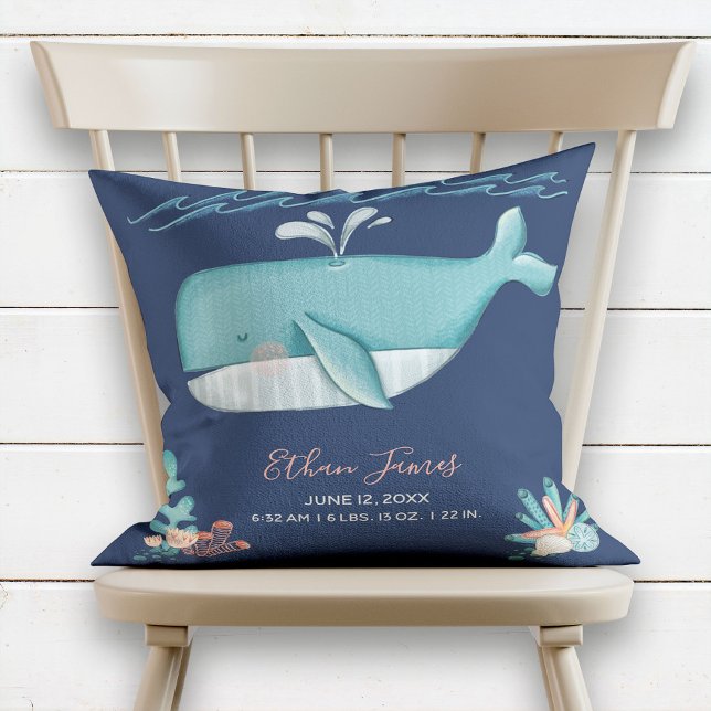 Coussin Sous le record de naissance de baleines de mer Jeu (Créateur téléchargé)