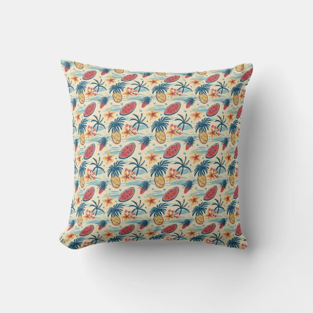 Coussin Sous les tropiques, le temps semble ralentir (Recto)