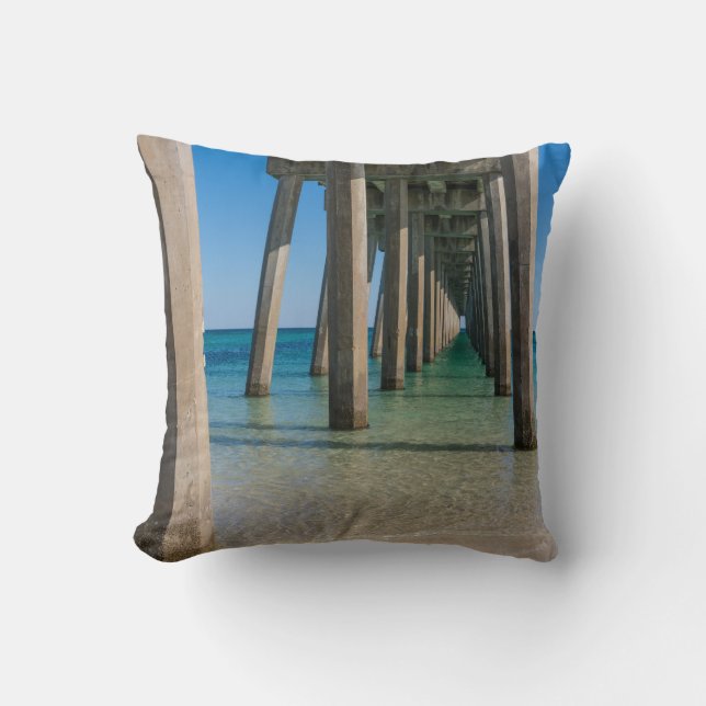 Coussin Sous l'oreiller de la jetée de Pensacola Beach (Recto)