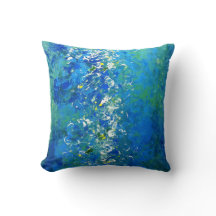 Coussin sous-marin contemporain bleu