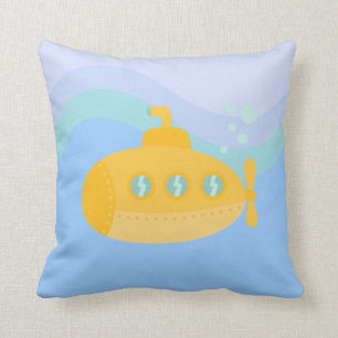 Coussin Sous-marin jaune adorable submergé sous l'eau