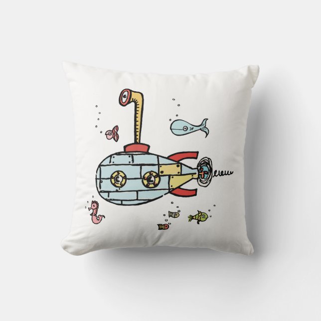 Coussin Sous-marin mignon Nautique Sous Cushion Eau (Recto)