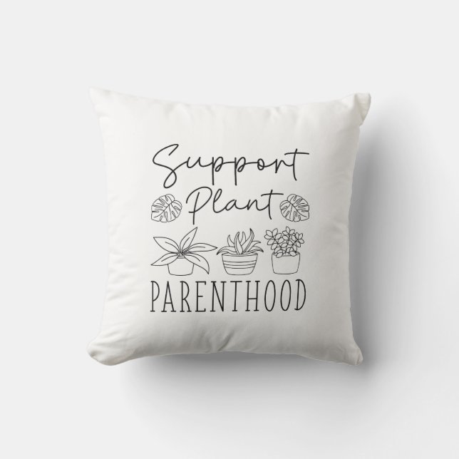 Coussin Soutien à la parentalité Plante (Recto)
