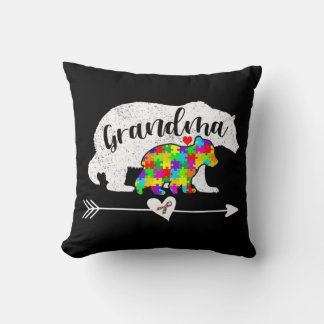Coussin Soutien à l'ours de grand-mère sensibilisation sur