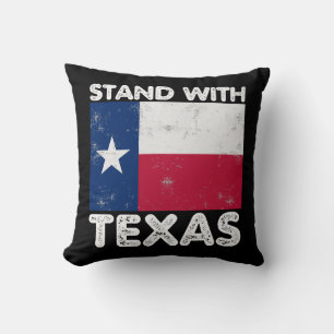 Coussin Soutien au Texas Je suis avec le drapeau texan du