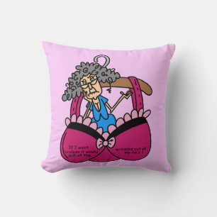 Coussin Soutiens-gorge et humour de rides