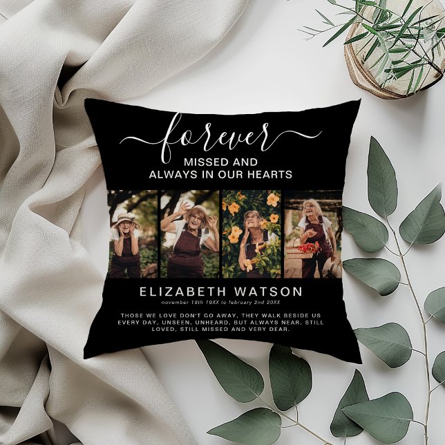 Coussin Souvenir 4 Collage de photos pour toujours dans no (Créateur téléchargé)