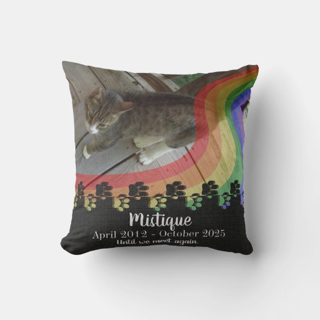 Coussin Souvenir commémoratif de l'animal de compagnie Kee (Recto)