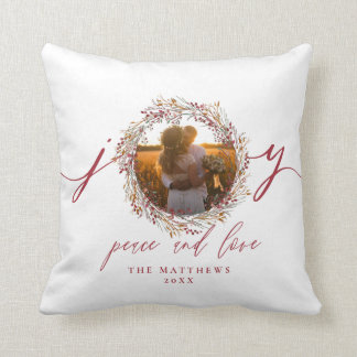Coussin Souvenir de M. et de Mme First Christmas Photo