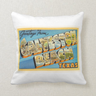 Coussin Souvenir de Vintage voyage du Texas TX de plage de