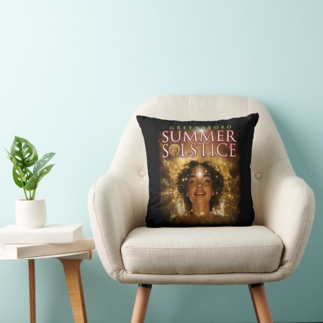 Coussin Souvenir du Festival du solstice d'été de Greensbo (Chaise)