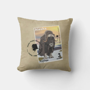 Coussin Souvenir du timbre de Muskox