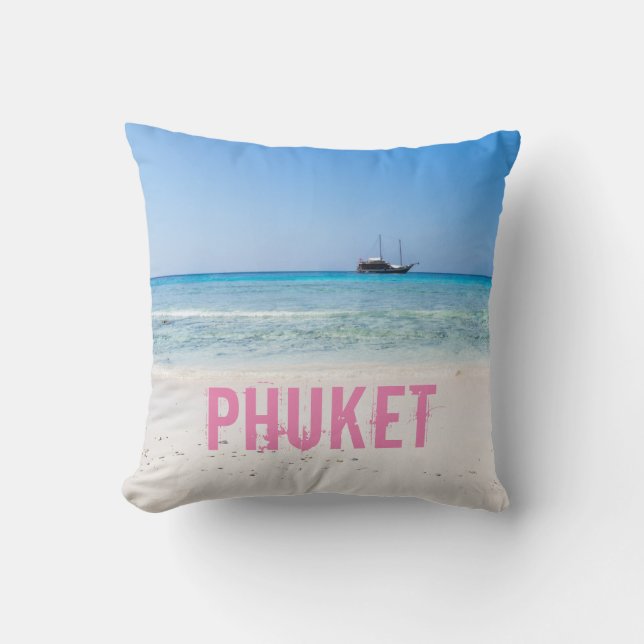 Coussin souvenir Phuket Beach Thaïlande (Recto)