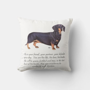 Coussin Souvenir Teckel - Mâle