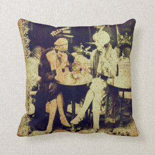 Coussin Souvenir vintage de café extérieur
