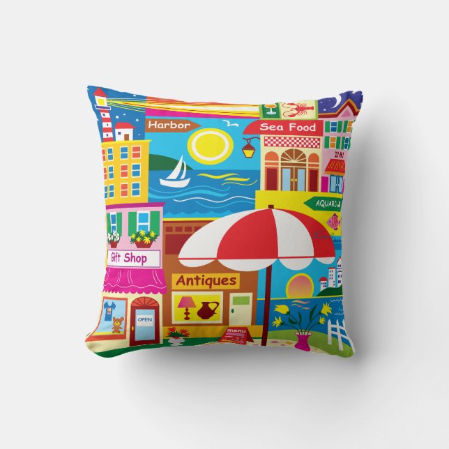 Coussin Souvenirs de bord de mer (Recto)