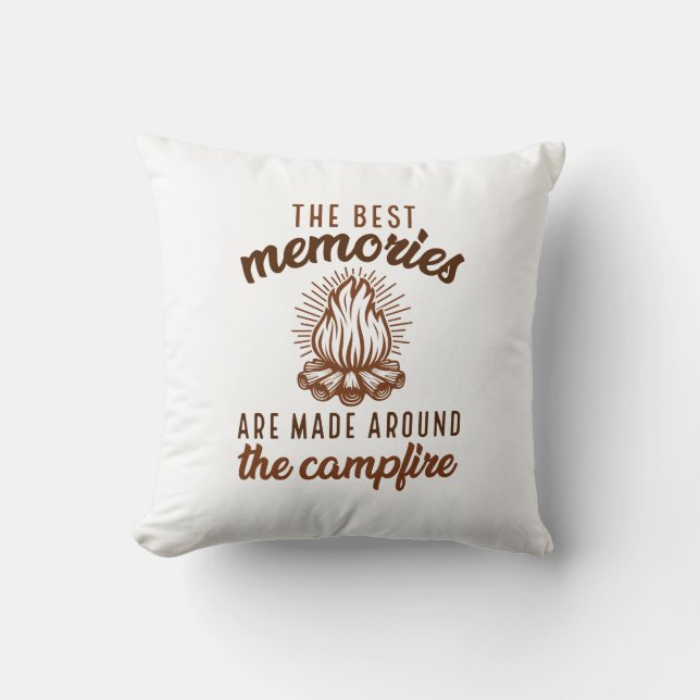 Coussin Souvenirs de feu de camp (Recto)