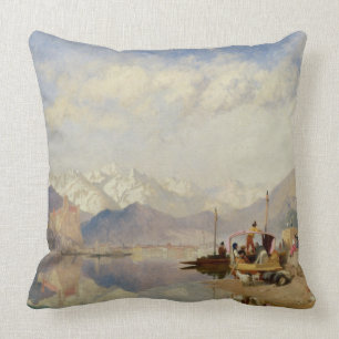 Coussin Souvenirs du Lago Maggiore, jour du marché à