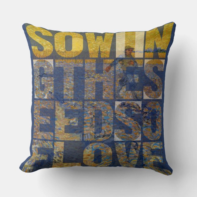 Coussin Sowing the Seeds of Love (Recto)