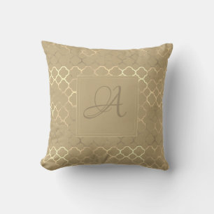 Coussin Soybean Monogram Quatrefoil Nouveaux mariés Mariag