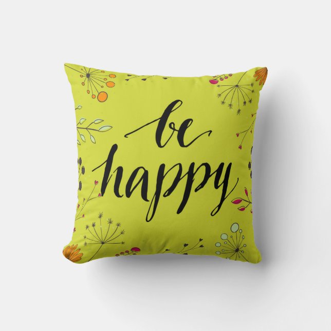 Coussin Soyez 5 heureux (Recto)