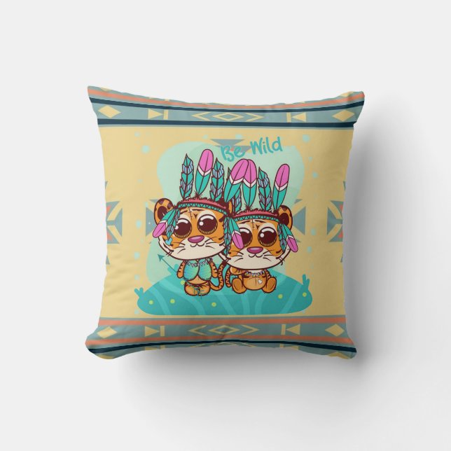 Coussin Soyez des petits tigres sauvages (Recto)