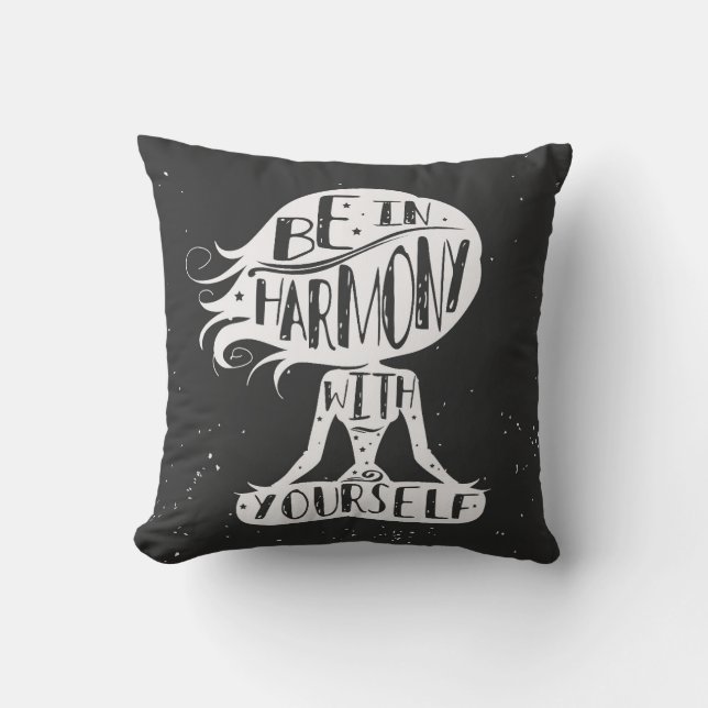 Coussin Soyez en harmonie avec vous-même (Recto)