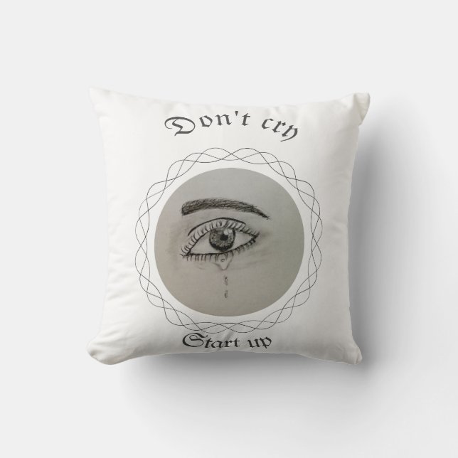 Coussin Soyez forts, ne pleure pas, citations motivantes (Recto)