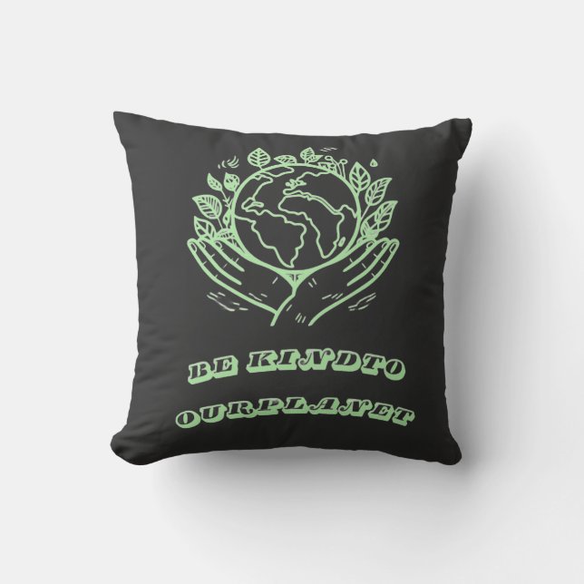Coussin Soyez gentil avec notre planète : Caring Hands Ear (Recto)