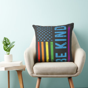 Coussin Soyez Gentil Lgbt Lgbtq Fierté Gay Arc-en-ciel