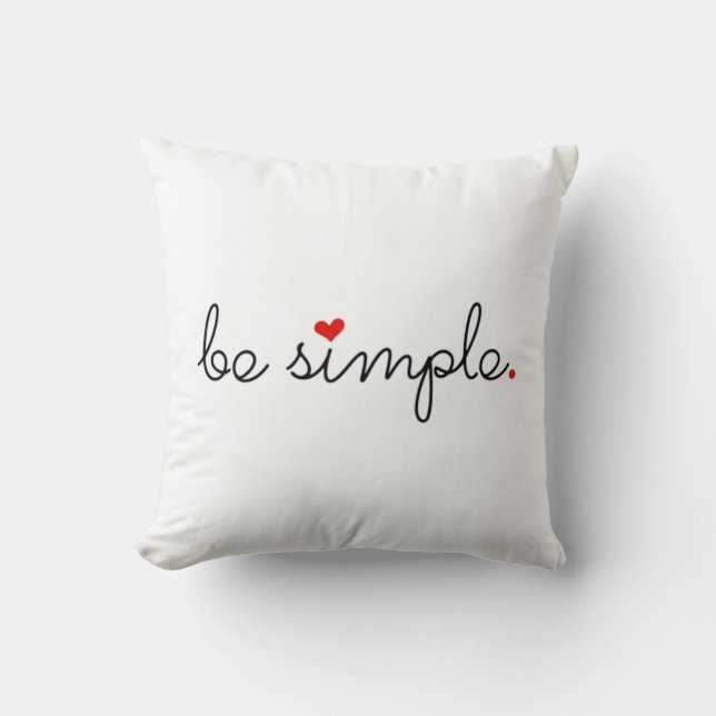 Coussin Soyez simple - Trouvez votre paix (Recto)