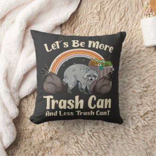 Coussin soyons plus poubelle et moins poubelle ne peut pas