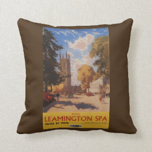 Coussin Spa royal, affiche britannique de chemins de fer