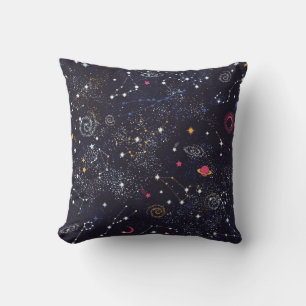 Coussin Space Galaxy constellation sans couture motif