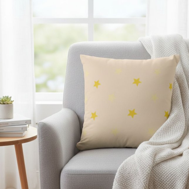 Coussin sparkling star cushion - beige cushion (Créateur téléchargé)